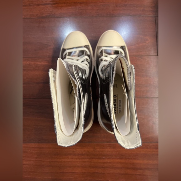 Womens 9 Converse Chuck 70 De Luxe Heel Hi Top Metallic Gunmetal New NO BOX - Picture 3 of 16